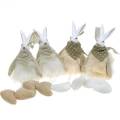Floristik24 Coelhinho da Páscoa afiado assento de coelho figura de 20 cm decoração de Páscoa Páscoa 4 unidades
