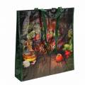 Floristik24 Saco de compras com alças Legumes plástico 38 × 10 × 39cm