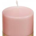 Floristik24 Vela de pilar PURE 90/60 vela decorativa rosa decoração de vela de cera natural sustentável