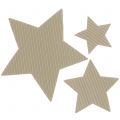 Floristik24 Estrelas de papel misturam marrom claro 3,5 cm-9 cm 120 unidades
