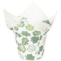 Floristik24 Vaso de papel com estampa de trevo, decoração de Ano Novo, 12 cm, 12 peças