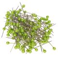 Floristik24 Alfinetes florais com cabeça de pérola verde, uso versátil, Ø4mm, 40mm, 150 peças