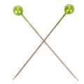 Alfinetes florais com cabeça de pérola verde, uso versátil, Ø4mm, 40mm, 150 peças | Floristik24.pt