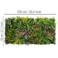 Parede vegetal artificial vertical de 100 x 55 cm | Floristik24.pt