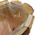 Floristik24 Vaso, tigela de madeira em forma de coração, vaso de madeira de bétula, tigela de coração 27 × 28cm