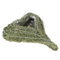 Floristik24 Coração de planta natural para arranjos florais com folha metálica, 25 cm