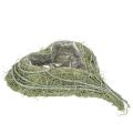 Floristik24 Vaso em formato de coração feito de grama natural com folha para plantio, 38 cm