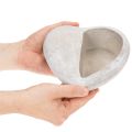 Vaso decorativo em formato de coração, feito de pedra fundida, 17 cm | Floristik24.pt