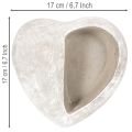 Vaso decorativo em formato de coração, feito de pedra fundida, 17 cm | Floristik24.pt