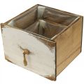 Floristik24 Gaveta de madeira caixa de planta Shabby Chic 14/19cm conjunto de 2