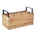 Floristik24 Caixa para plantas porta talheres de madeira caixa de madeira 4 compartimentos C30cm