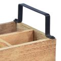 Floristik24 Caixa para plantas porta talheres de madeira caixa de madeira 4 compartimentos C30cm