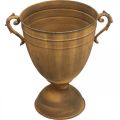 Vaso de planta com aparência de ferrugem vaso de metal Ø22,5cm Alt.32,5cm | Floristik24.pt