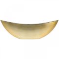 Tigela de plantas Tigela decorativa oval jardineira ouro 39×12×13cm