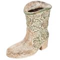 Vaso de flores, bota de cowboy, planta, sapato, estampa floral vintage, 24 cm | Floristik24.pt
