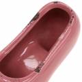Floristik24 Plantador de sapato feminino de cerâmica rosa, rosa, creme sortido 14 × 5cm H7cm 6pcs