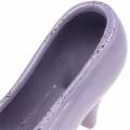 Floristik24 Plantador de sapato feminino de cerâmica lilás 20 × 6cm Alt.12cm