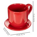 Xícara decorativa grande com pires, ideal para usar como vaso de plantas, 17 cm | Floristik24.pt