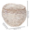 Cesto redondo trançado, cesto decorativo grande para plantio, 23 cm | Floristik24.pt