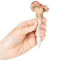 Conjunto de 2 figuras decorativas de cogumelo Amanita muscaria, menina e menino, com rosto, 13 cm. | Floristik24.pt