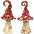 Floristik24 Cogumelos cerâmicos floresta mágica cogumelo decorativo vermelho decoração de cerâmica H16cm 2pcs