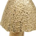 Floristik24 Cogumelo decorativo grande madeira de metal dourado, figura decorativa da natureza outono 32 cm