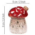 Decoração de casinha de cogumelos: Miniaturas de cogumelo Amanita muscaria (6 cm, 2 unidades) | Floristik24.pt