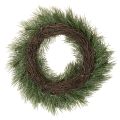 Coroa artificial de ramos de pinheiro com pequenas pinhas, 40 cm | Floristik24.pt