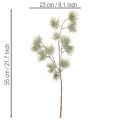 Ramo de abeto artificial, grande ramo de pinheiro para decoração de inverno, 55 cm, 3 peças | Floristik24.pt