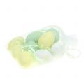 Floristik24 Ovos de Páscoa para pendurar verde, branco, amarelo 6cm 12pcs