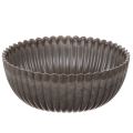 Floristik24 Tigela canelada, antracite, tigela decorativa, redonda, 15 cm, 2 peças