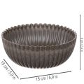 Tigela canelada, antracite, tigela decorativa, redonda, 15 cm, 2 peças | Floristik24.pt