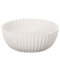 Floristik24 Tigela redonda canelada branca para decoração versátil, 15 cm, 2 peças
