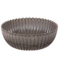 Floristik24 Tigela redonda com ranhuras, recipiente decorativo para arranjos florais, 20 cm, 2 peças