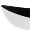 Floristik24 Deco bowl oval branco, vaso de plantas preto vaso de plantas 55cm