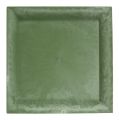 Floristik24 Placa de plástico quadrada verde 19,5 cm x 19,5 cm