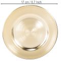 Floristik24 Pratos decorativos redondos pequenos e brilhantes, 17 cm, conjunto de 6 peças