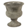 Floristik24 Vaso de copo tigela decorativa de metal cinza antigo Ø13,5cm Alt.15cm