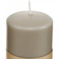 Floristik24 Vela pilar puro marrom 90/60 vela de cera natural sustentável estearina decoração de vela de colza