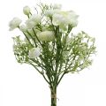 Ramalhete de Ranúnculo Flores Artificiais Flores de Seda Branco L37cm