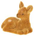 Conjunto de 6 estatuetas decorativas de cervo reclinado para decoração de mesa, 8 cm. | Floristik24.pt