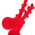 Conjunto de 2 estatuetas decorativas de rena vermelha deitada, design moderno, 24 cm. | Floristik24.pt