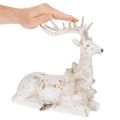 Estatueta decorativa de um veado sentado com chifres, 30 cm | Floristik24.pt