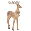Floristik24 Estatueta decorativa de veado com chifres, para colocar em pé, decoração de Natal, 28 cm
