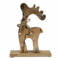 Floristik24 Figura decoração de Natal rena figura de madeira 21cm
