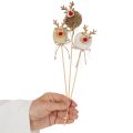Prendedores de Natal Decorativos com Pompons em Formato de Rena, 24cm, 12 unidades | Floristik24.pt