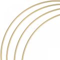 Floristik24 Anel de metal decoração anel Scandi anel deco loop dourado Ø30cm 4uds