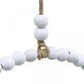 Floristik24 Anel com pérolas, mola, anel decorativo, casamento, grinalda para pendurar branco Ø28cm 4pcs