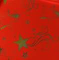Floristik24 Punho Rondella com motivo de Natal ouro vermelho 60cm 50p