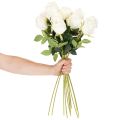Rosa artificial de haste longa para vaso, 62 cm, pacote com 12 unidades. | Floristik24.pt